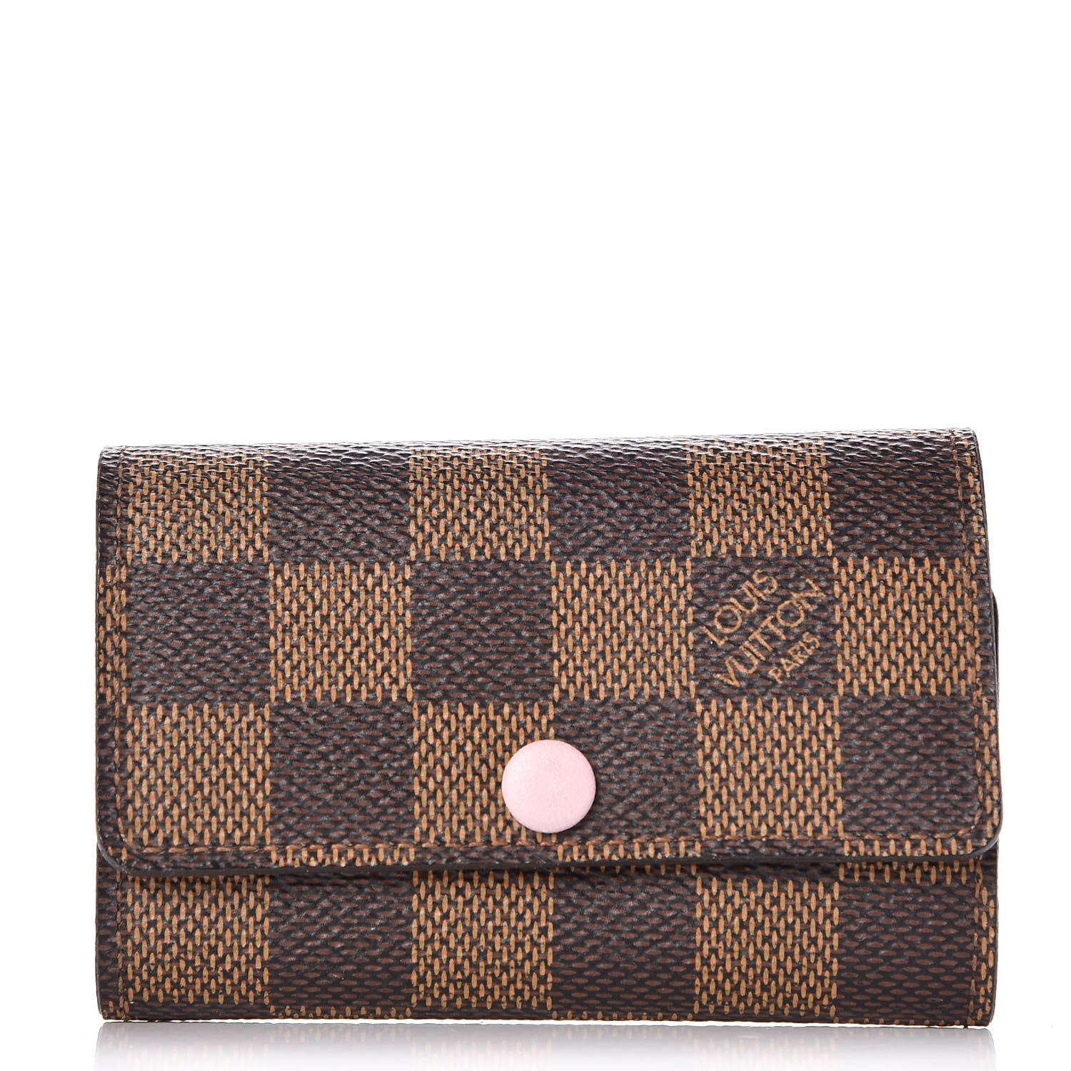 Louis Vuitton Damier Ebene Multicles 6 Key Holder Rose Ballerine 1 of 9