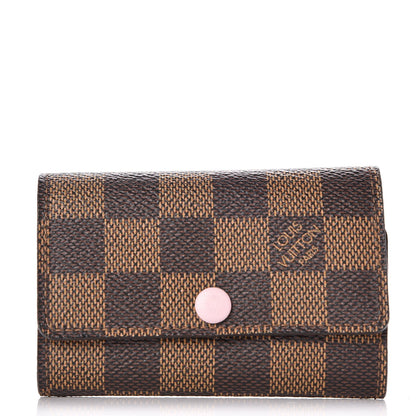 Louis Vuitton Damier Ebene Multicles 6 Key Holder Rose Ballerine 1 of 9