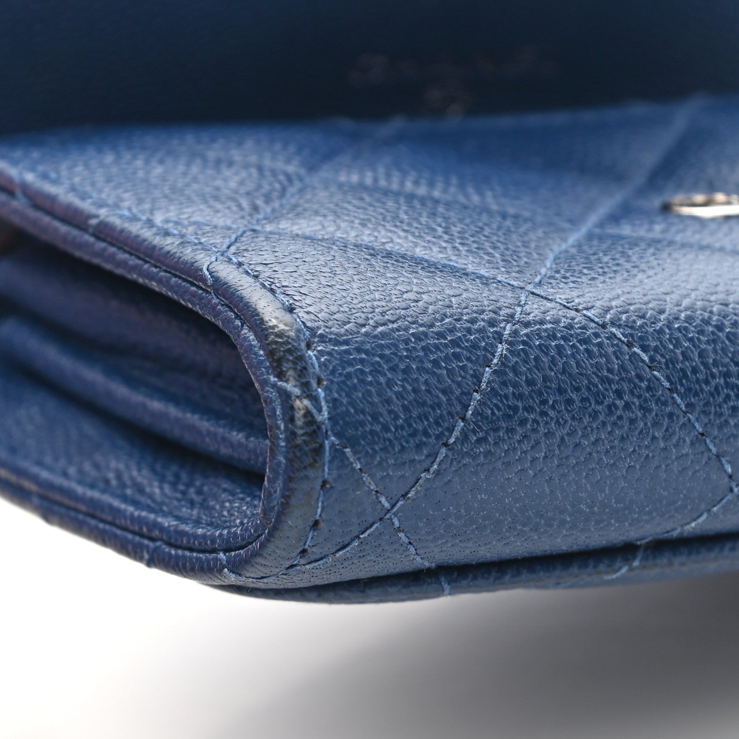 Chanel Caviar Quilted Flap Card Holder Wallet Navy 9 of 12