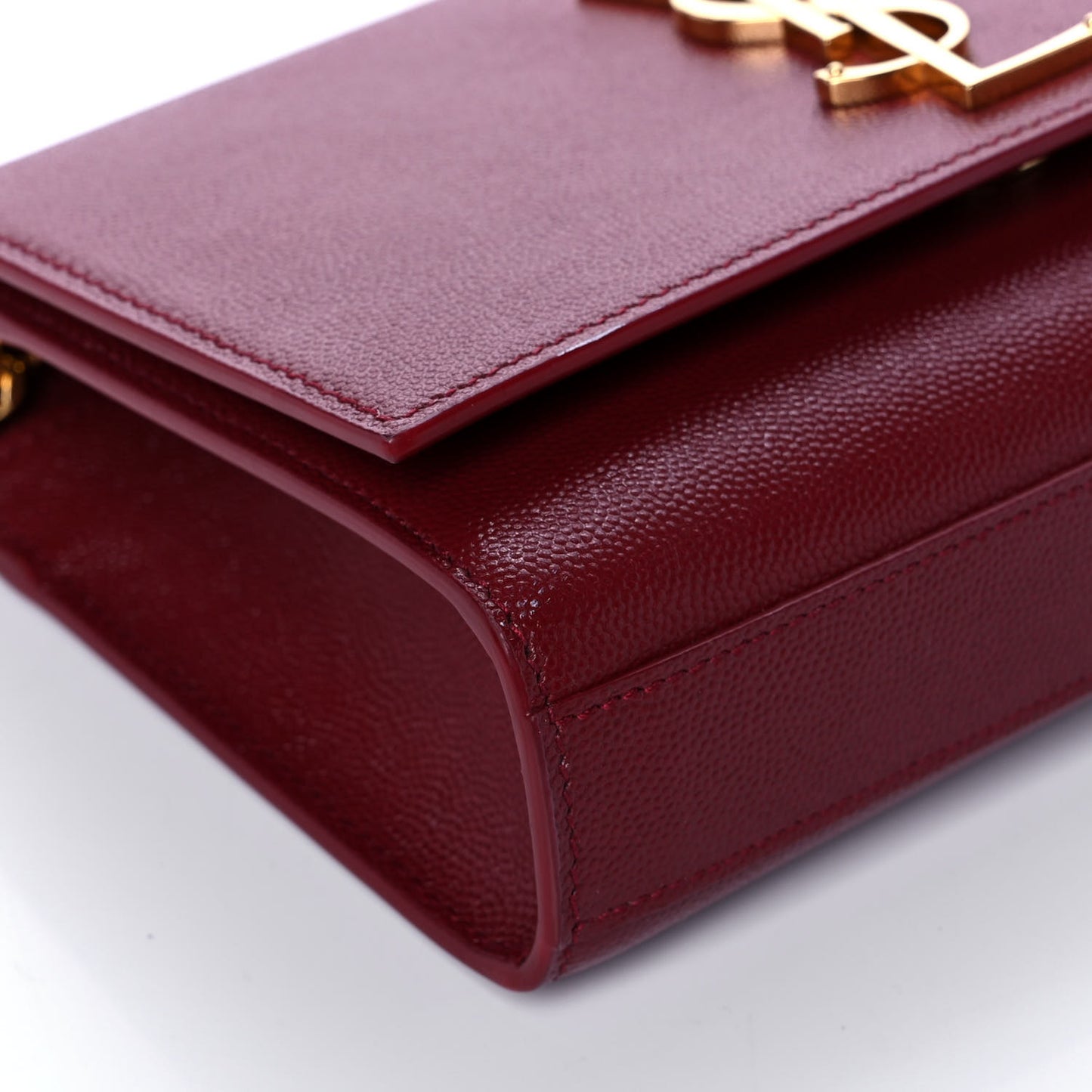 Grain De Poudre Small Monogram Kate Satchel Rouge Eros
