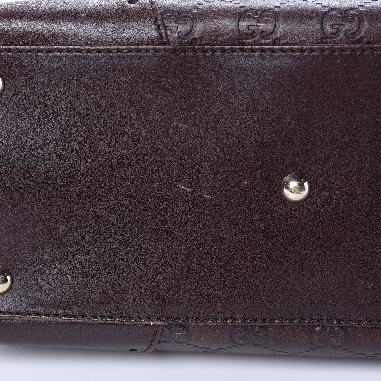 Gucci Guccissima Large Punch Tote Chocolate 16 of 17