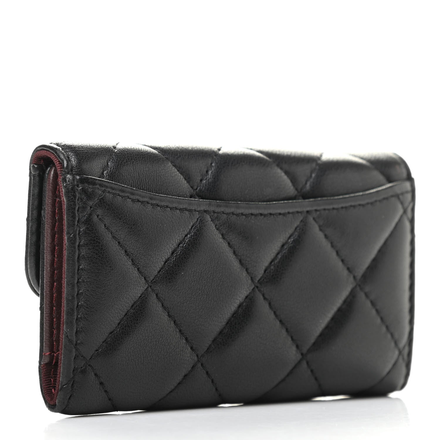 Chanel Lambskin Quilted 6 Key Holder Black 3 of 9