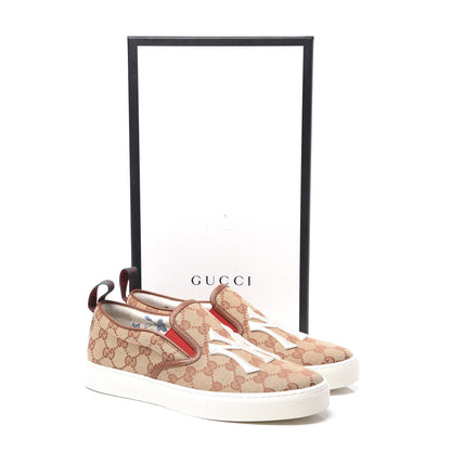 Gucci X MLB GG Monogram NY Yankees Embroidered Mens Slip On Sneakers 6 Beige Ruggine Rust 13 of 13