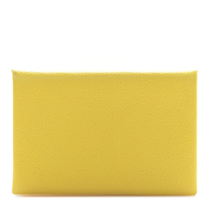 Hermes Chevre Mysore Calvi Card Case Lime 1 of 9