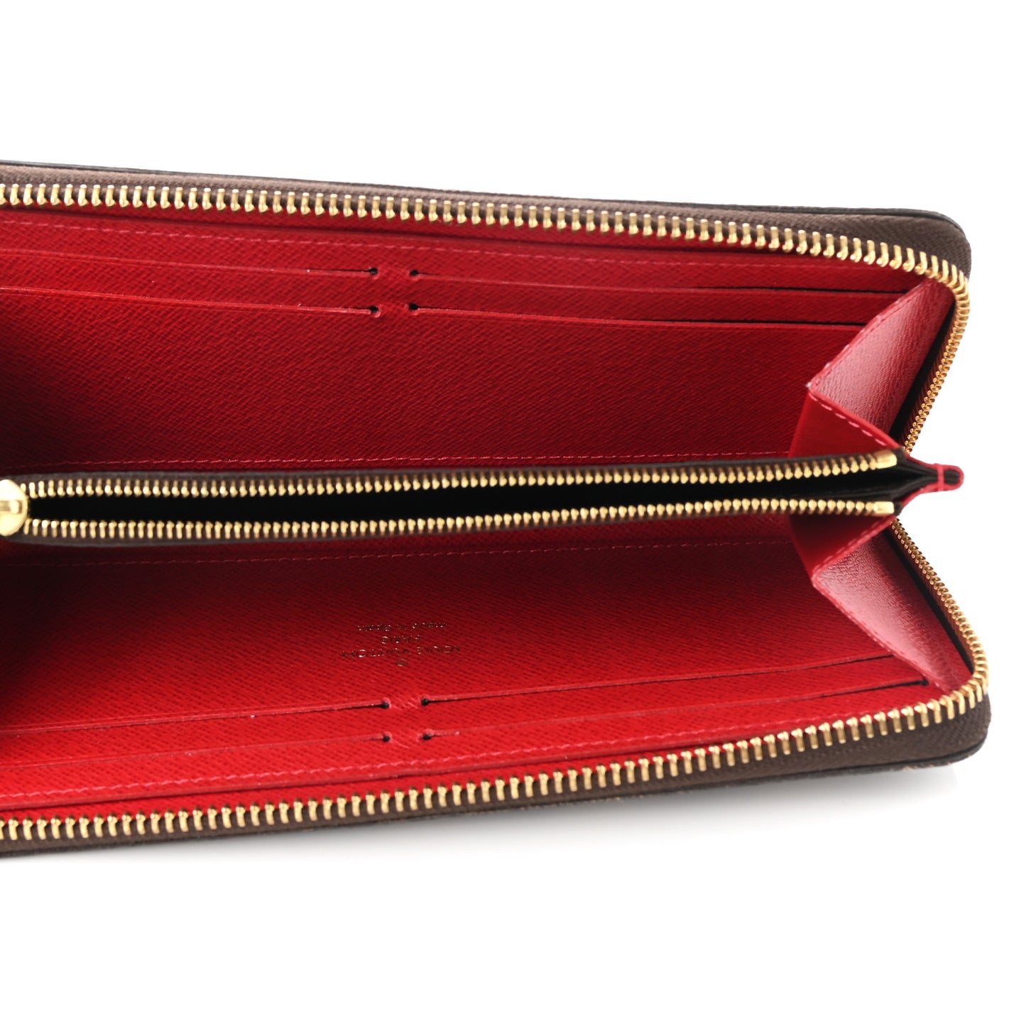 Damier Ebene Clemence Wallet Cherry