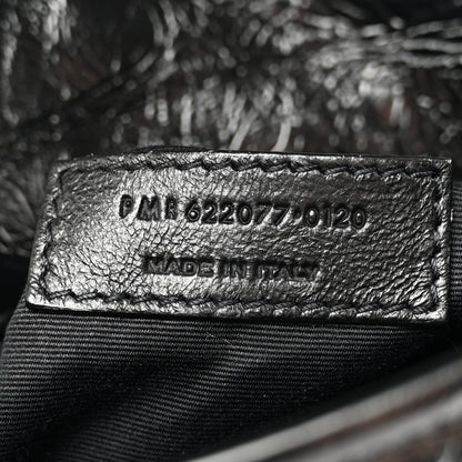 Saint Laurent SAINT LAURENT Crinkled Calfskin Matelasse Monogram Niki Chain Wallet Black 7 of 10