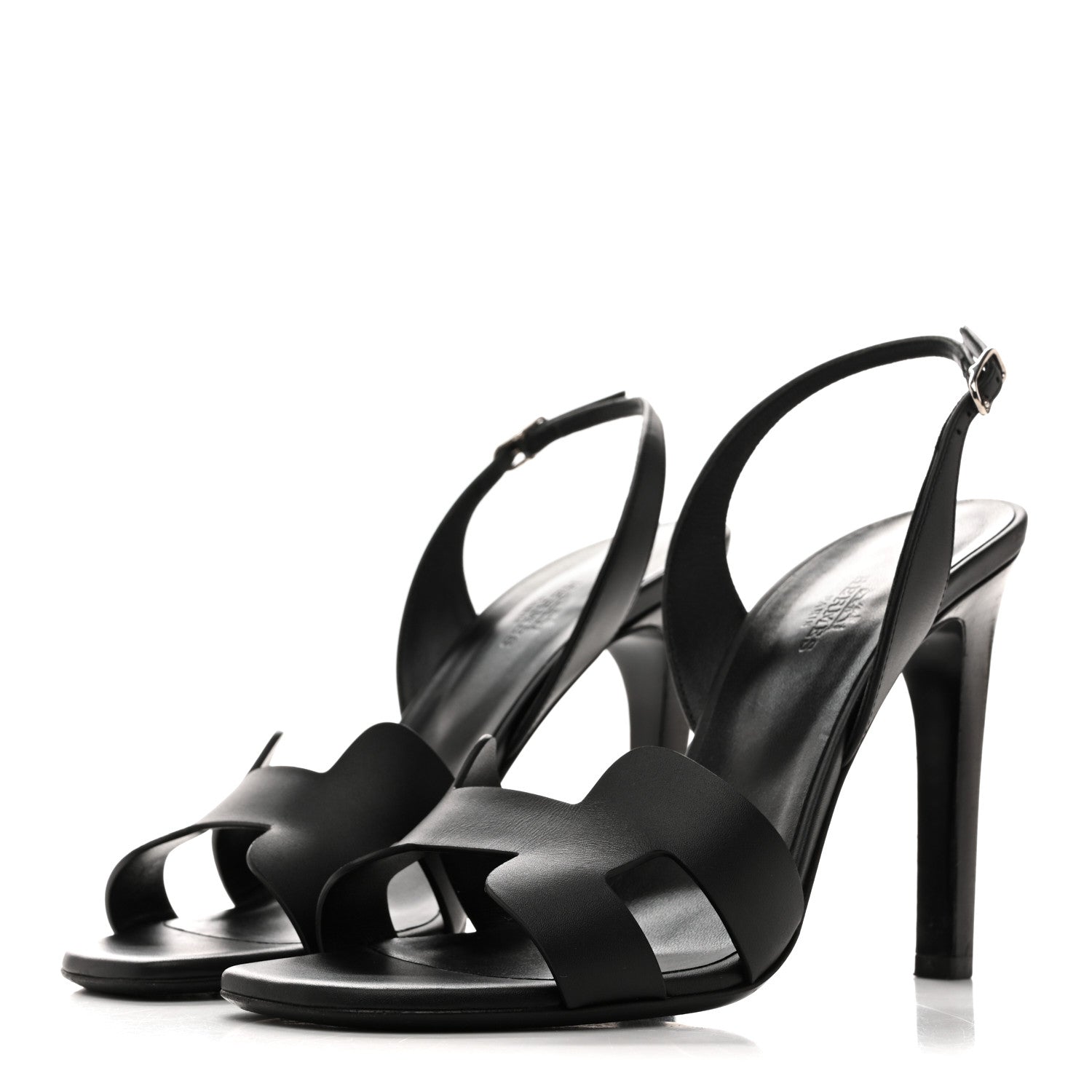 Hermes Calfskin Holy 105 Sandals 38 Black 4 of 11