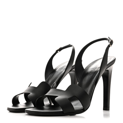 Hermes Calfskin Holy 105 Sandals 38 Black 4 of 11