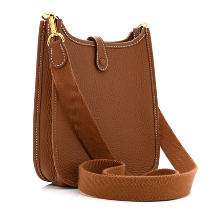 Hermes Taurillon Clemence Evelyne TPM Gold 3 of 11