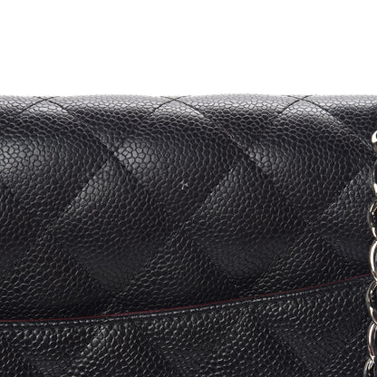 Chanel Caviar Quilted Jumbo Double Flap Black 13 of 17
