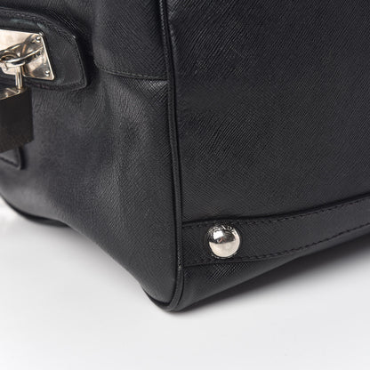 Prada Saffiano Duffle Travel Bag Black 15 of 18