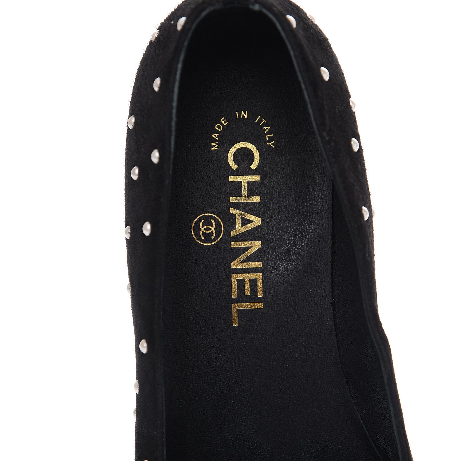 Chanel Suede Pearl Patent CC Cap Toe Ballerina Flats 36 Black 6 of 11