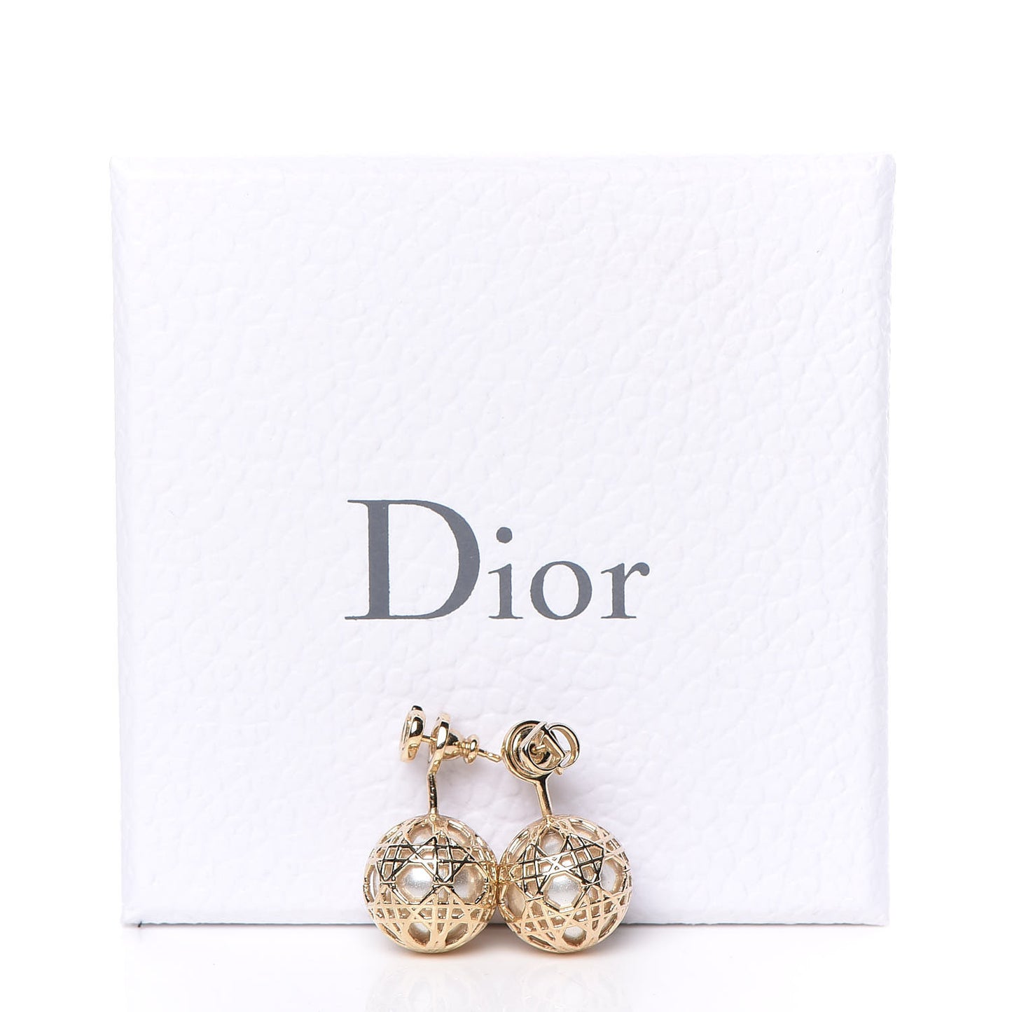 Pearl Secret Cannage Mise En Dior Tribales Earrings Gold