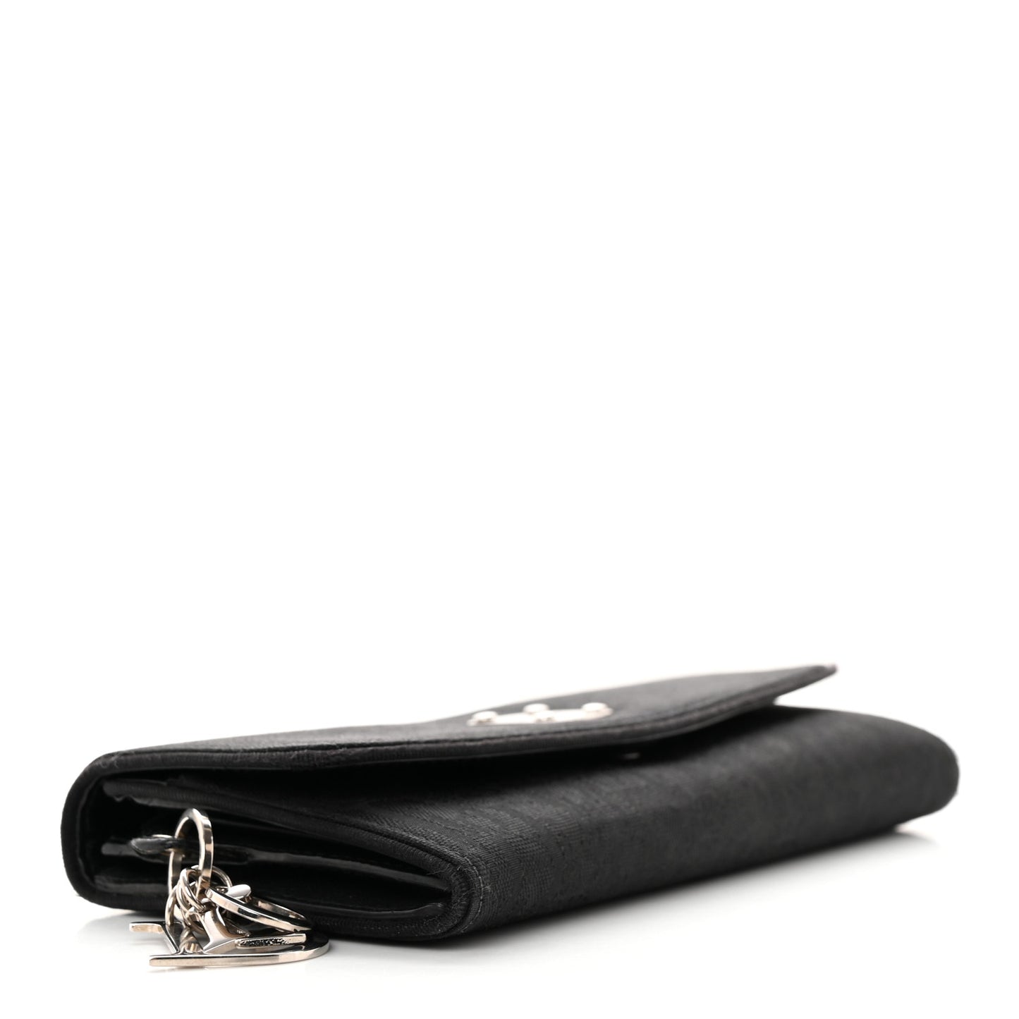 Monogram Chain Flap Black