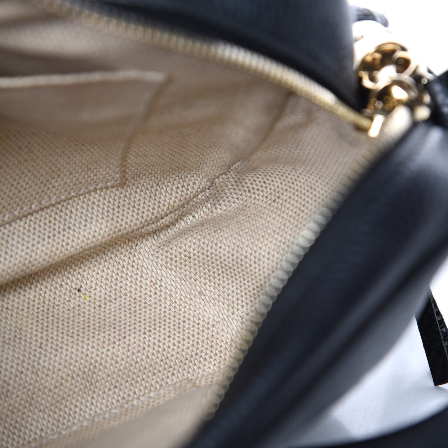 Pebbled Calfskin Small Soho Disco Bag Black