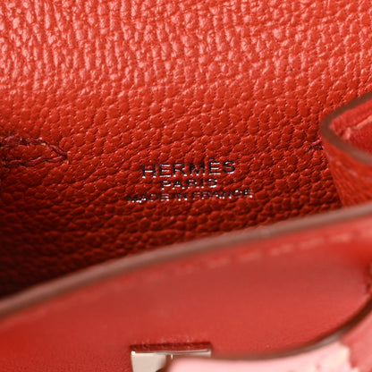 Hermes Tadelakt Chevre Mysore Kelly Quelle Idole Bag Charm Rose Sakura Sanguine Nata Sesame 5 of 8