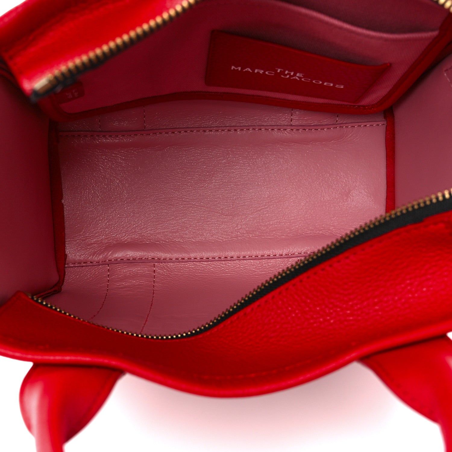 Marc Jacobs Grained Calfskin Small The Tote Bag Red 5 of 12