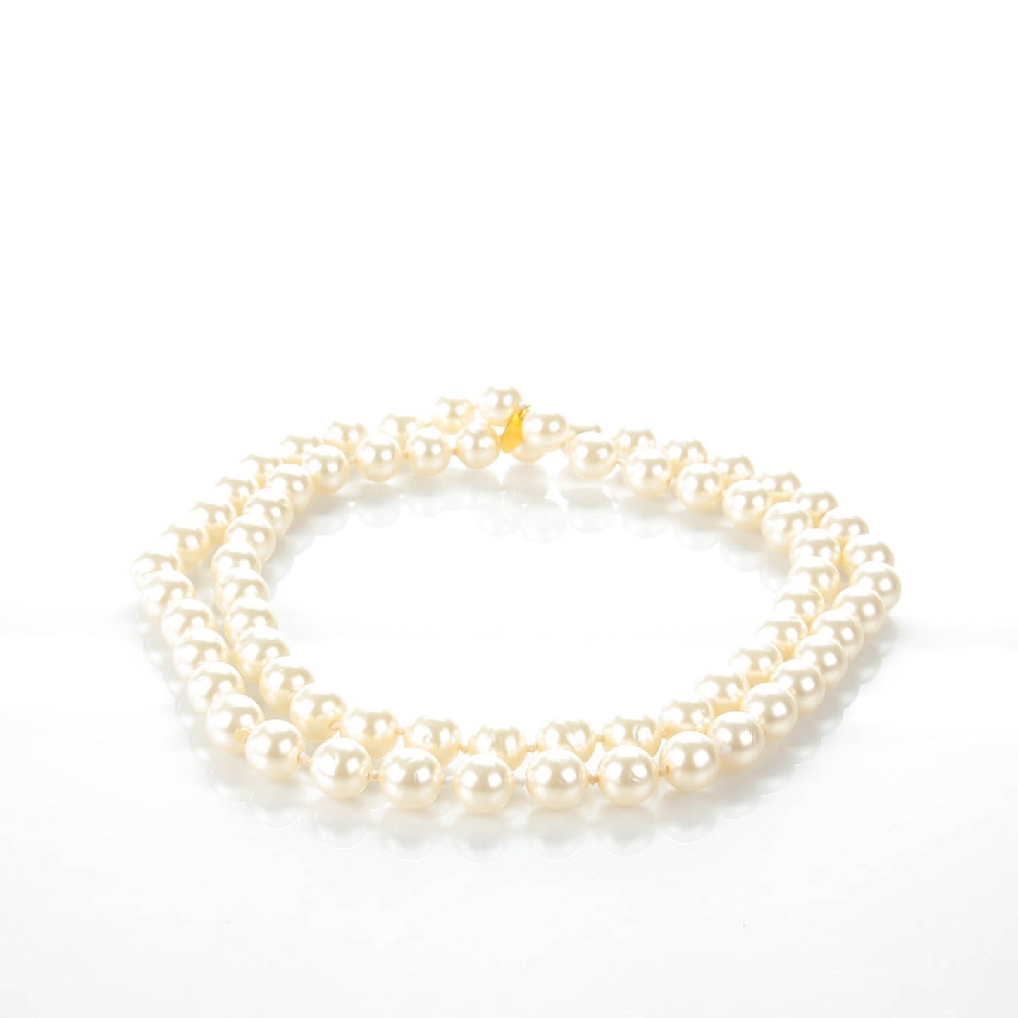 Pearl Long Necklace Gold