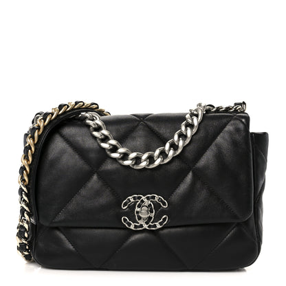 Chanel Lambskin Quilted Medium Chanel 19 Flap Black 1 of 10