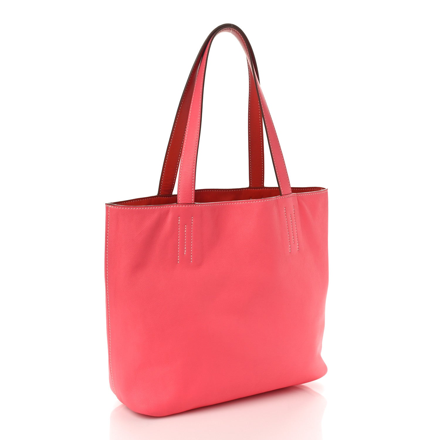Hermes Veau Sikkim Swift Double Sens 28 Reversible Tote Peony Sanguine 4 of 13