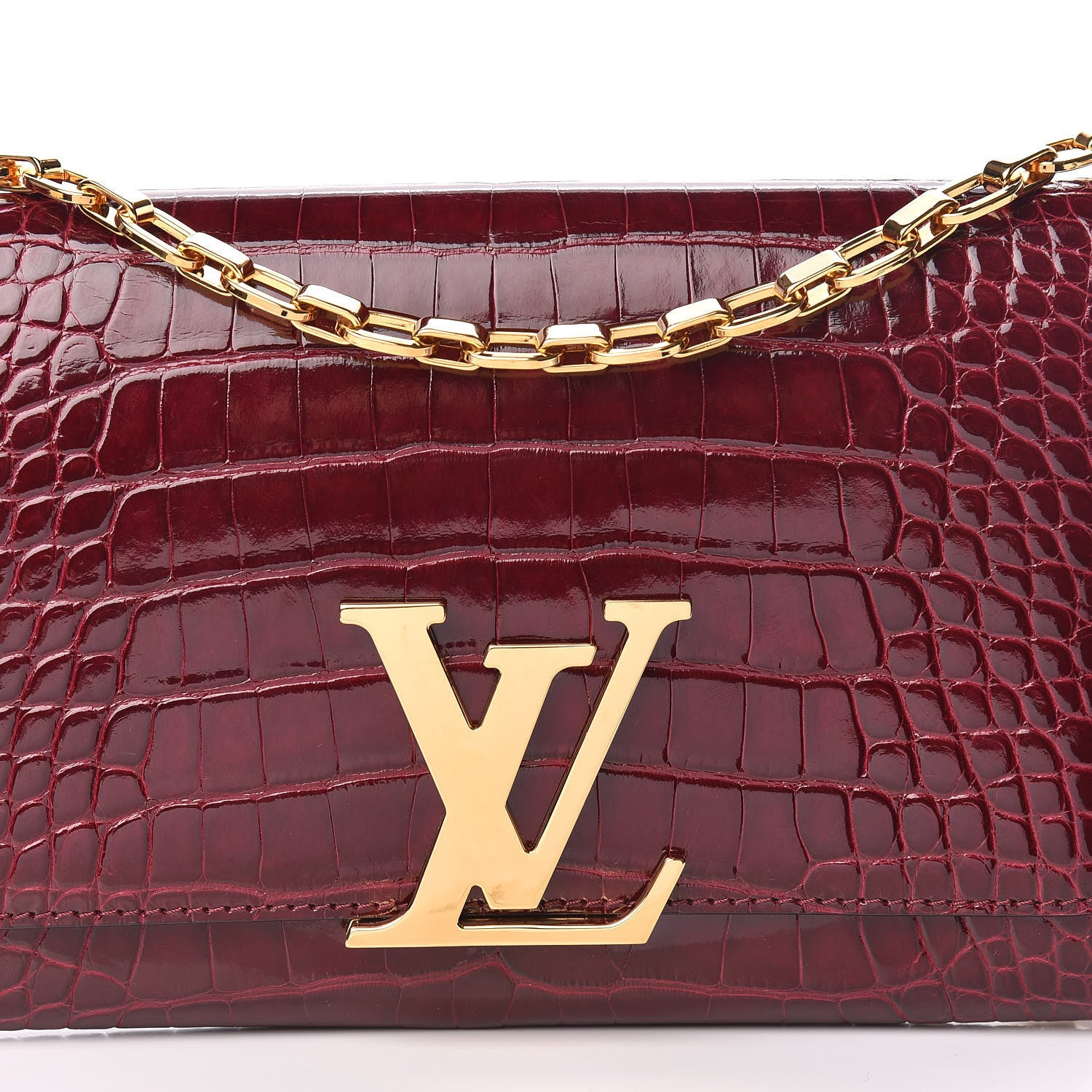 Louis Vuitton Alligator Chain Louise GM 917 10 of 10