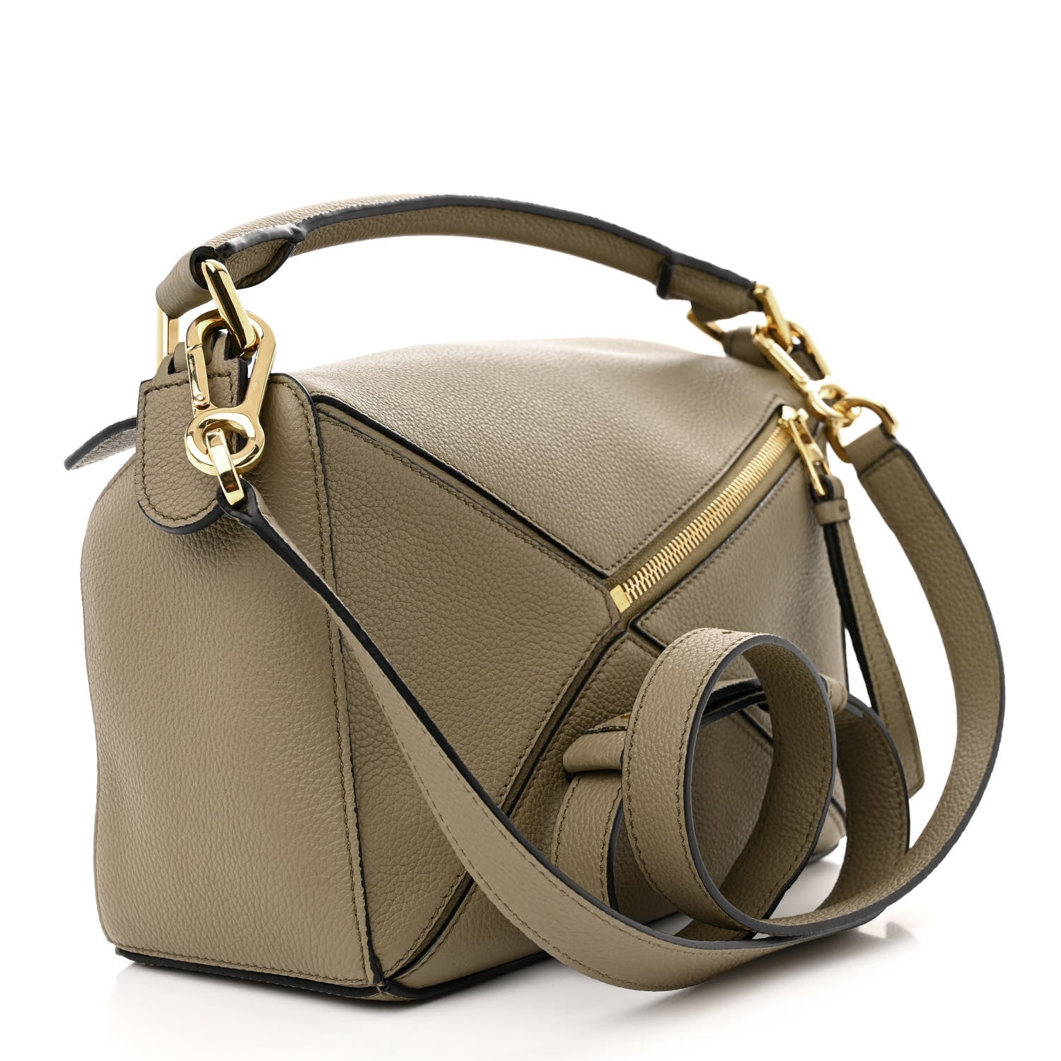 Loewe Calfskin Small Puzzle Bag Artichoke Green 1438626 – FASHIONPHILE