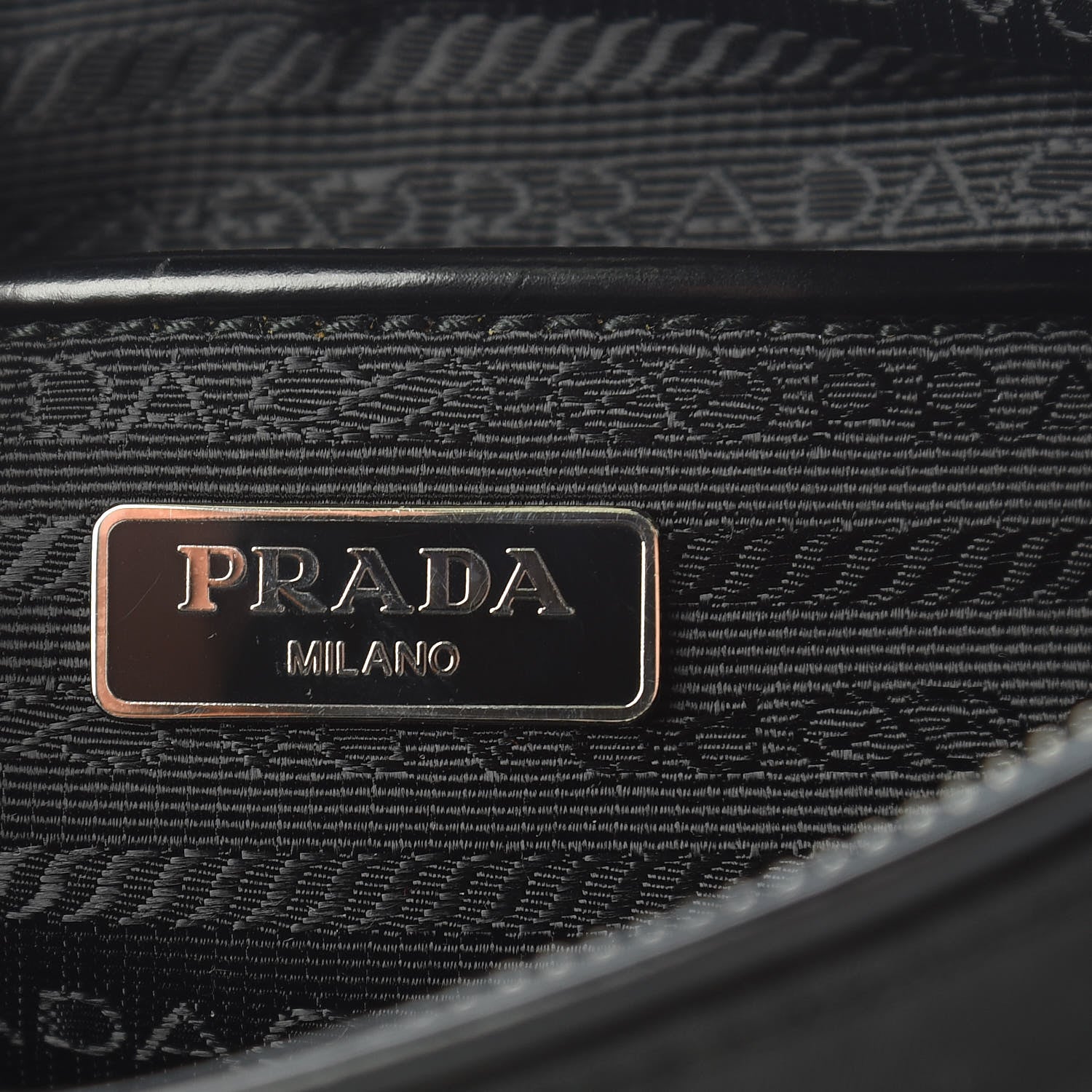 Prada Tessuto Nylon Small Shoulder Bag Black 6 of 9