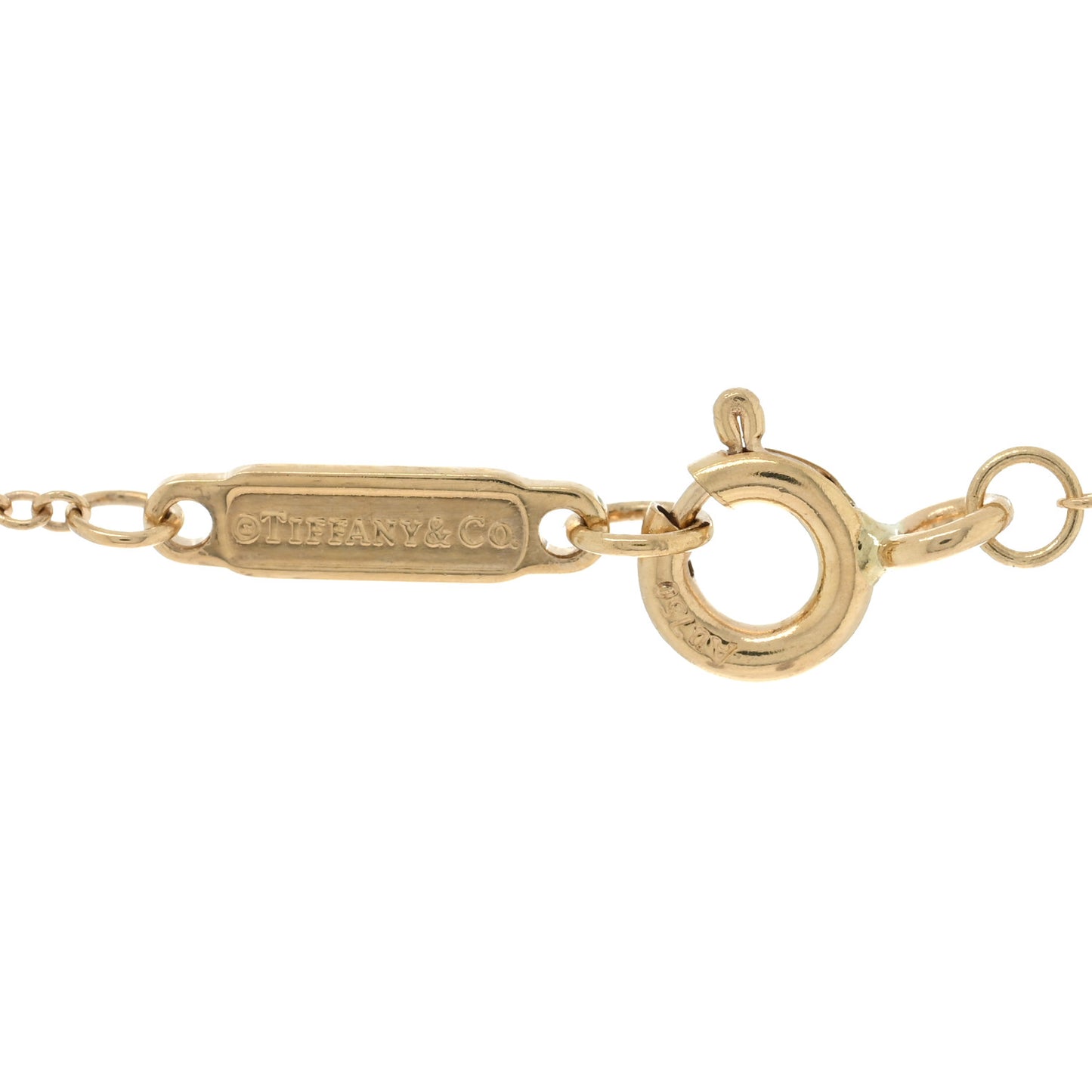 18K Yellow Gold T Circle Pendant Necklace