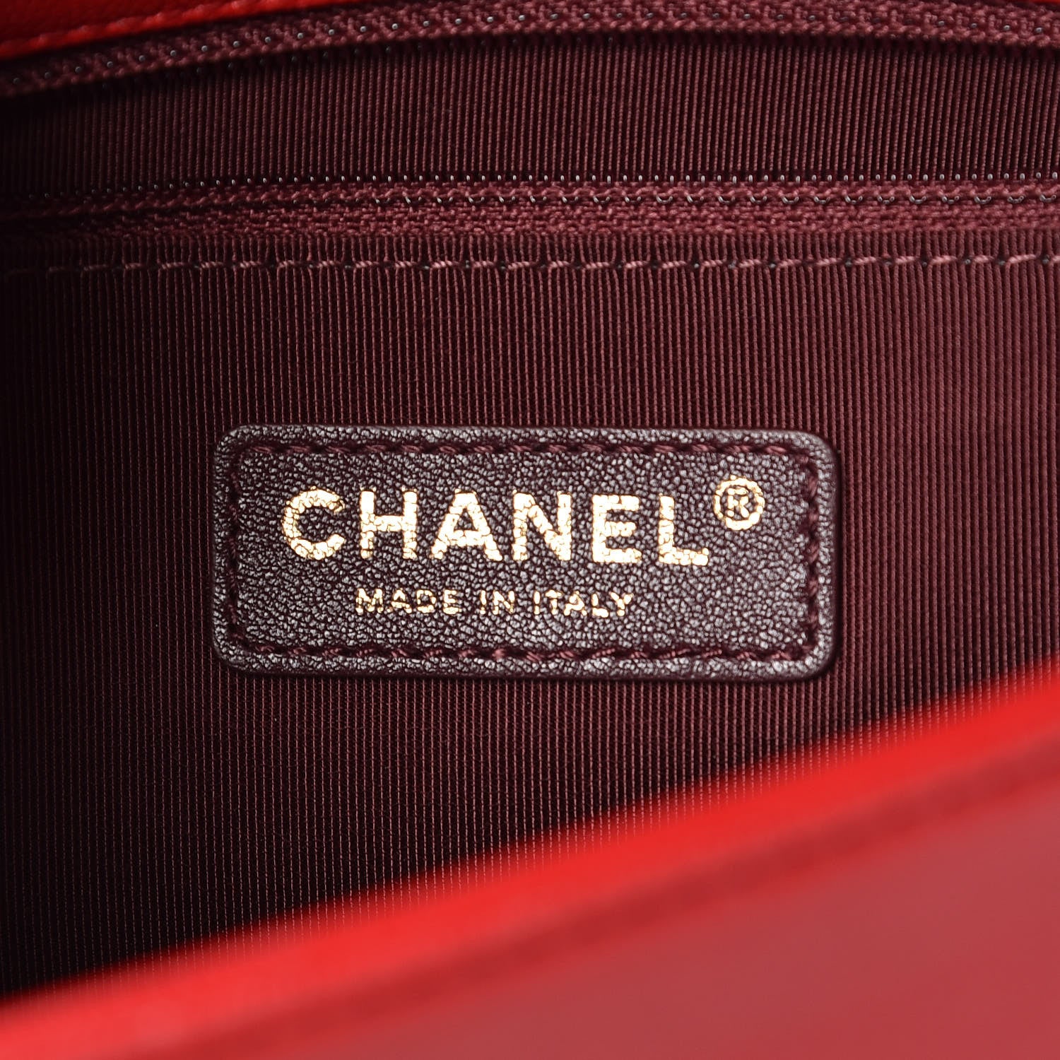 Chanel Sheepskin Quilted Vintage Mademoiselle Flap Red 6 of 8
