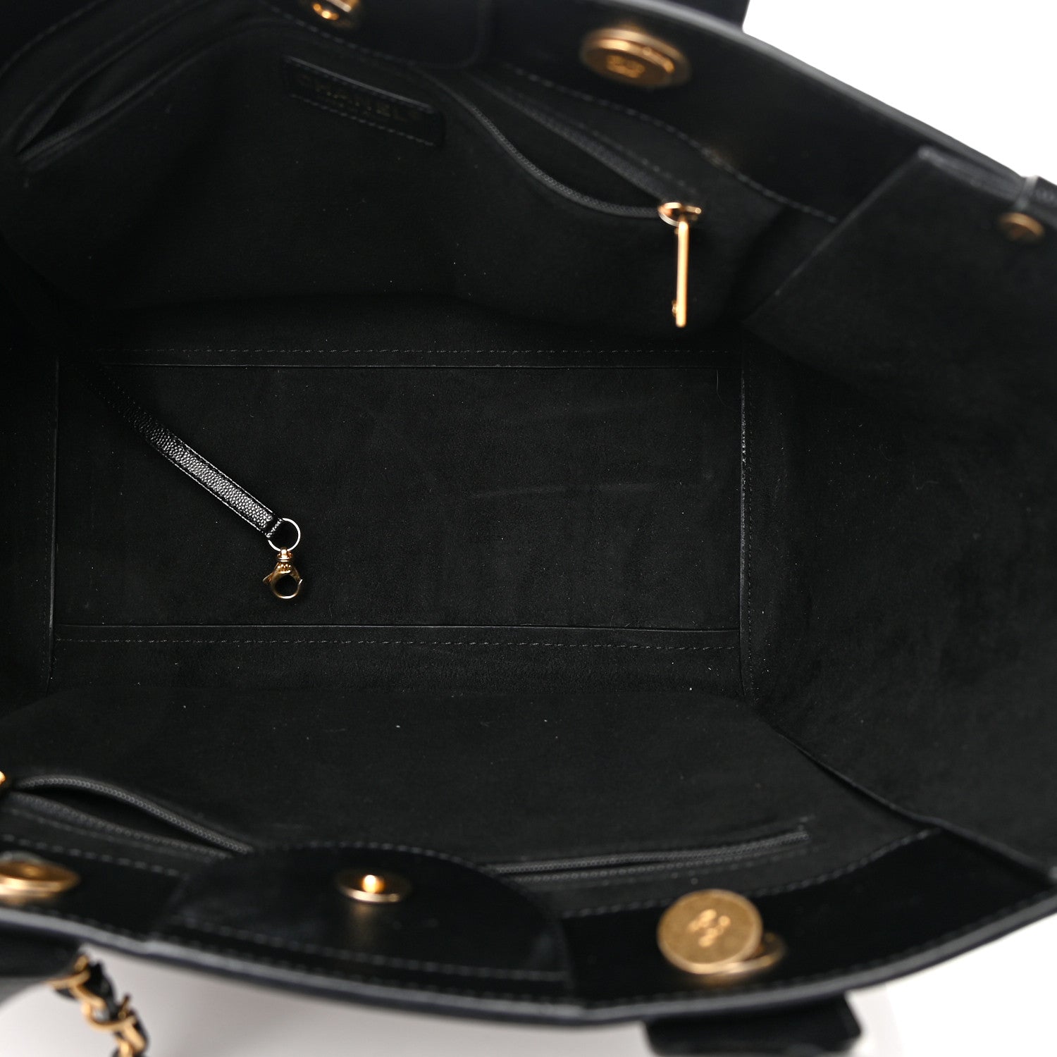 Chanel Caviar Small Studded Deauville Tote Black 5 of 13