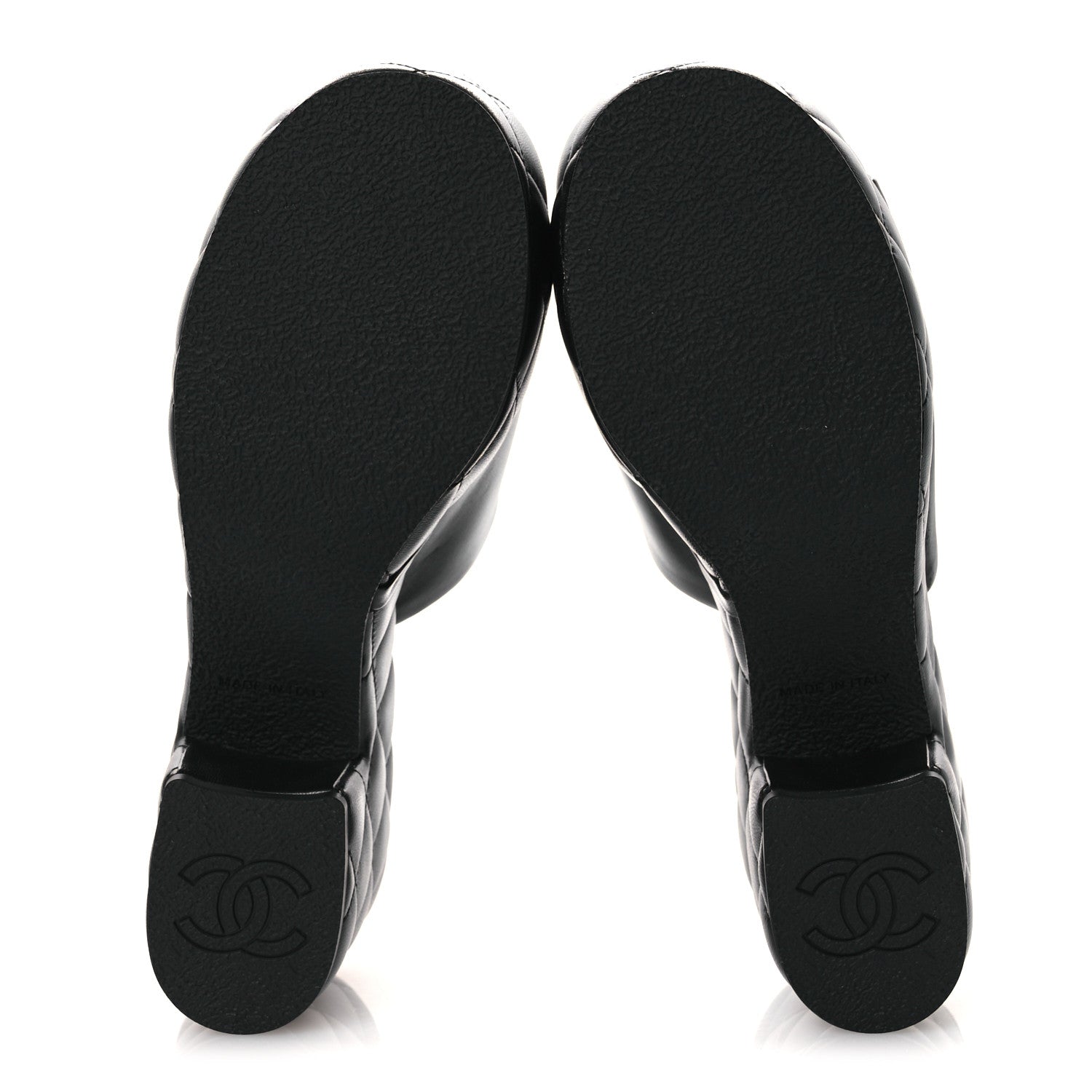 Chanel Lambskin Quilted CC Platform Mules 39 Black 7 of 11