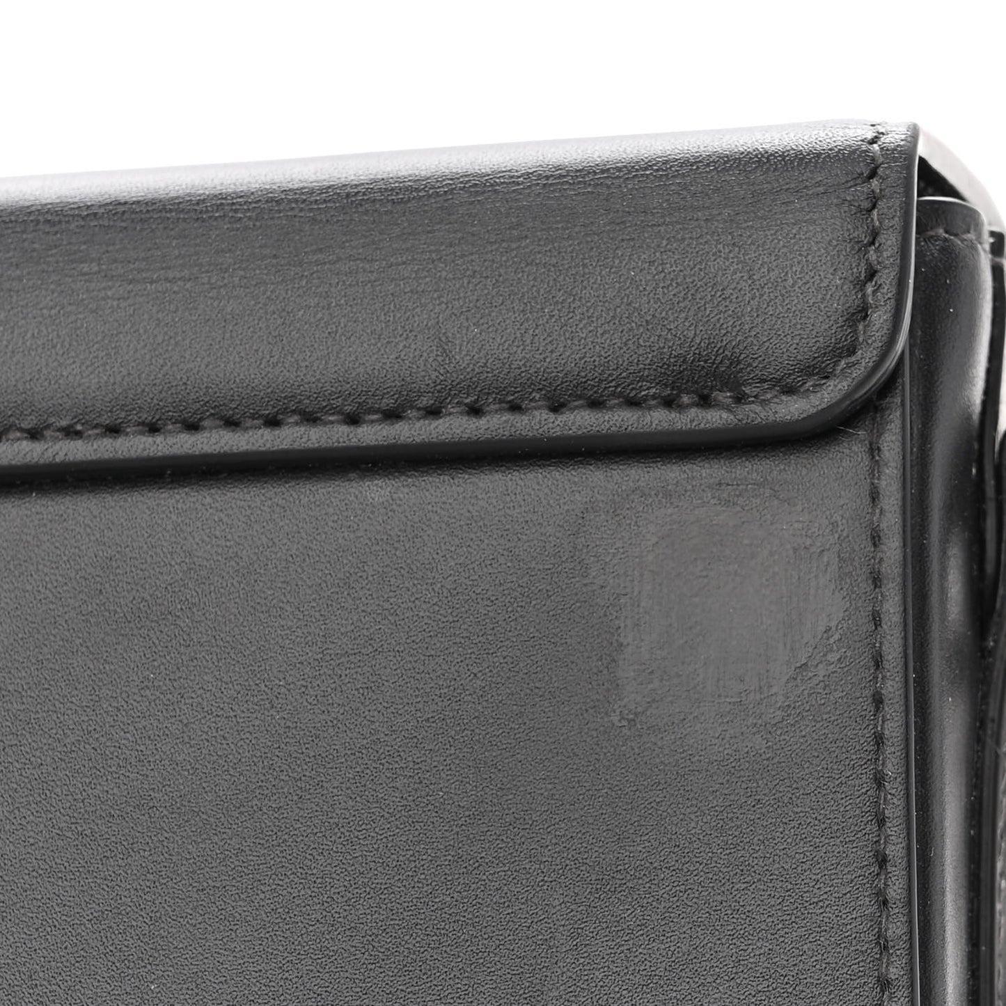 Smooth Calfskin Vertical Pouch Black
