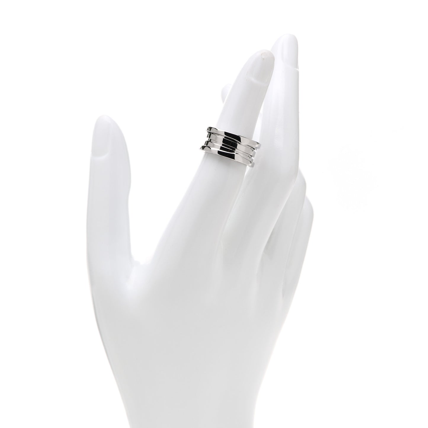 18K White Gold B.Zero1 Three-Band Ring 50 5.25
