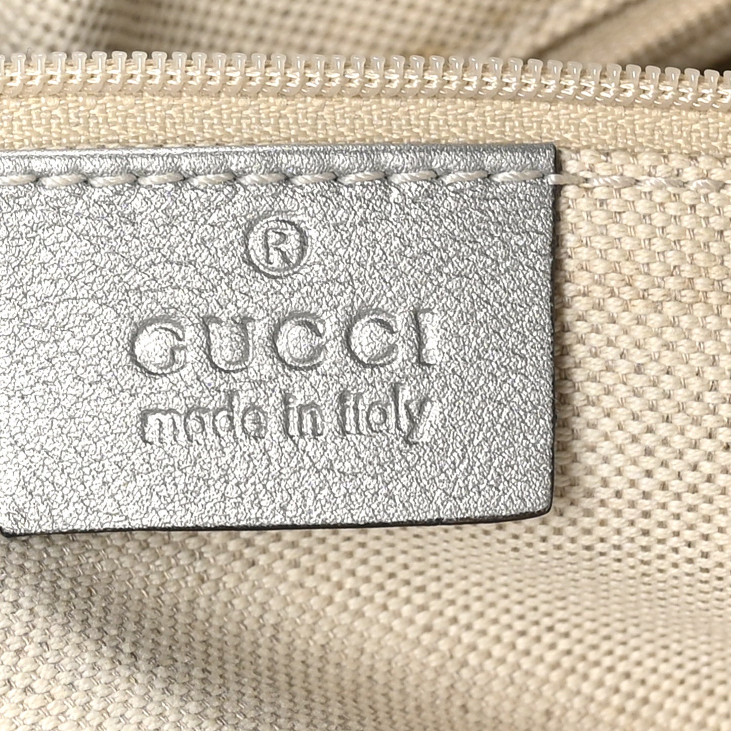 Guccissima Medium Sukey Tote Silver