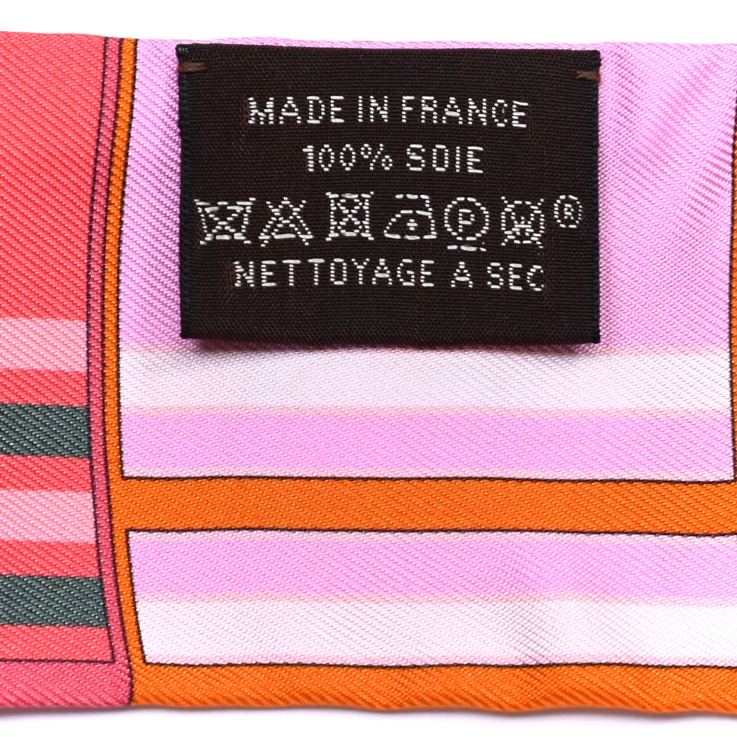 Hermes Silk Couvertures Nouvelles Twilly Fuchsia Vert Corail 4 of 4