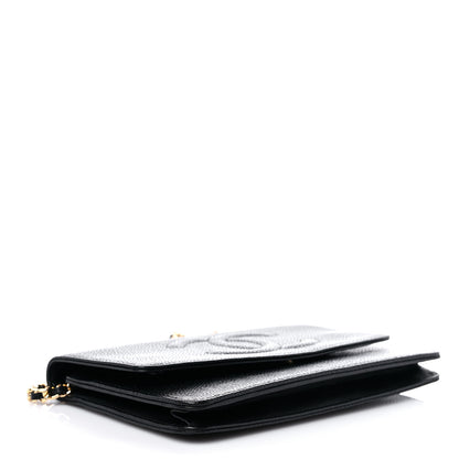 Chanel Caviar Timeless CC Wallet On Chain WOC Black 3 of 10