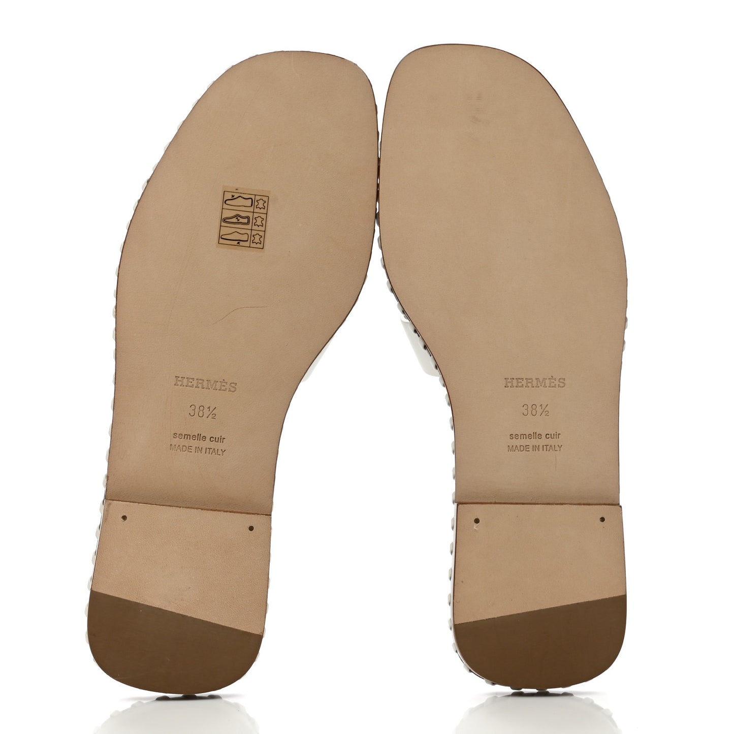 Calfskin Braided Oran Sandals 38.5 White