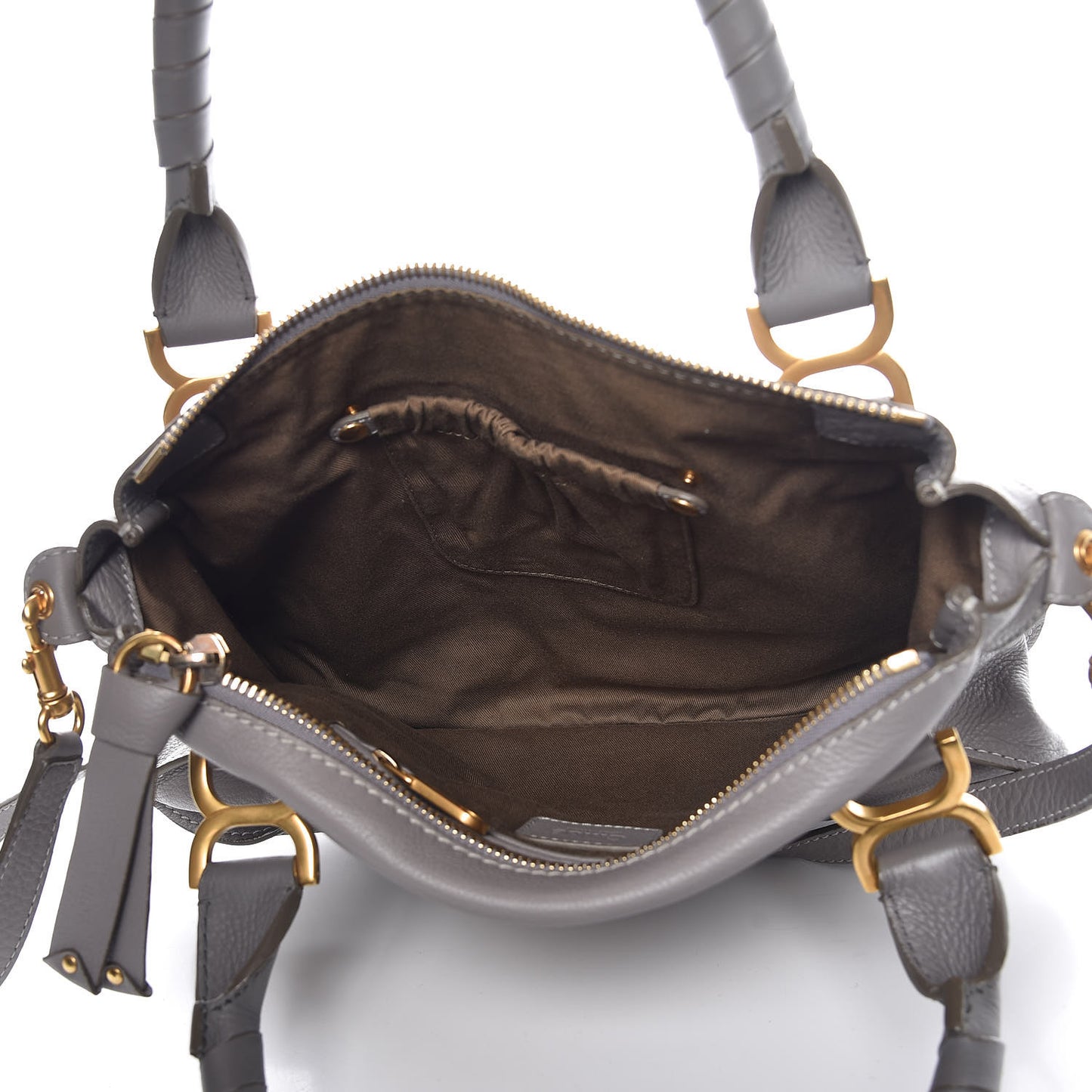 Calfskin Medium Marcie Satchel Cashmere Grey