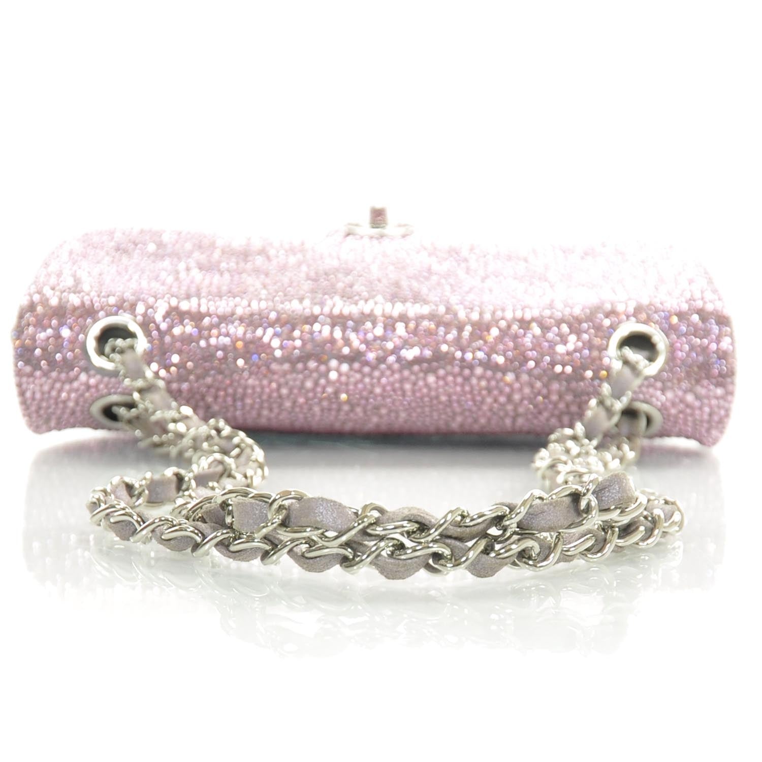 Chanel Strass Encrusted Sparkle Beauty Medium Flap Pink Bellagio Las Vegas 5 of 11