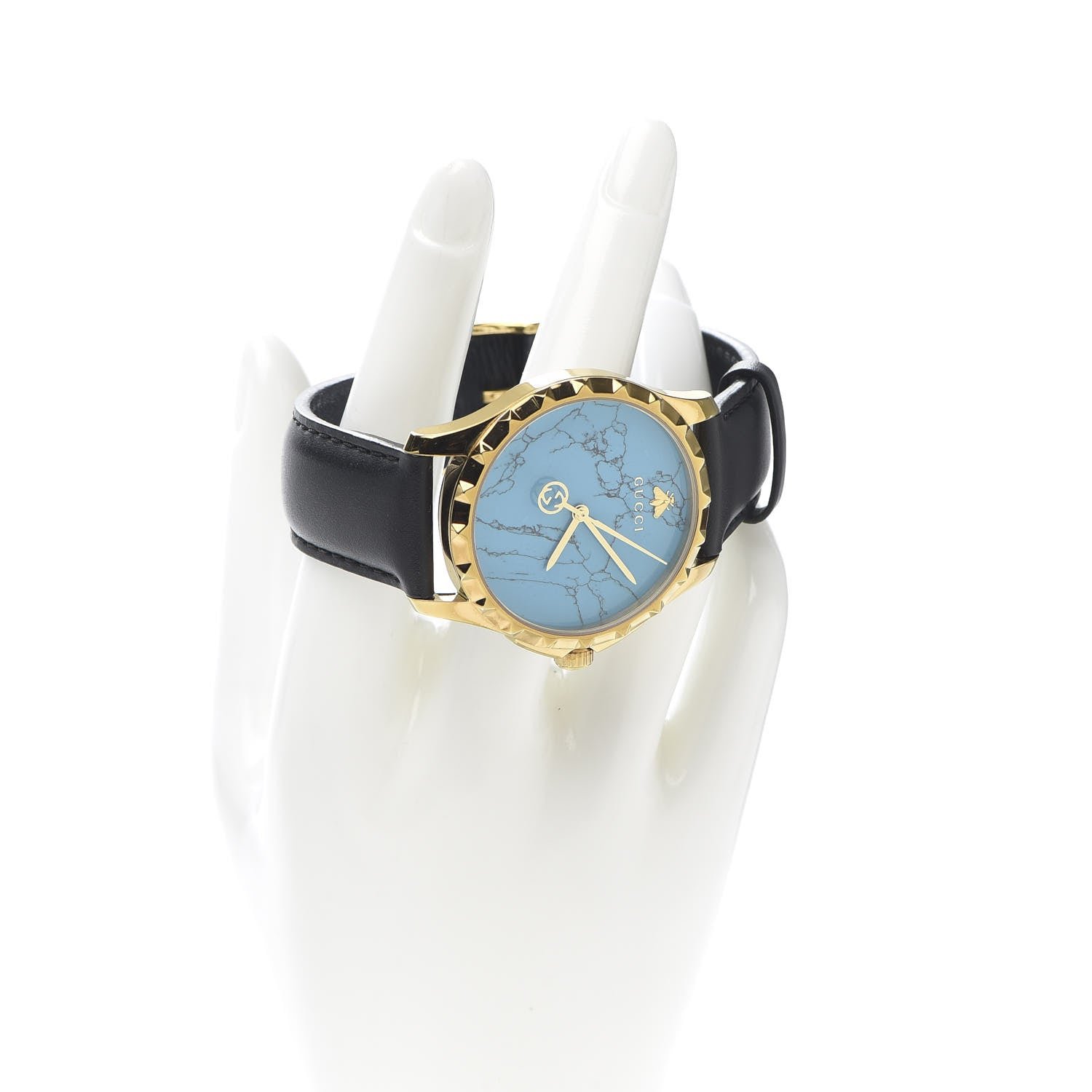 Gucci Stainless Steel Calfskin 38mm G-Timeless Quartz Watch Turquoise 2 of 8
