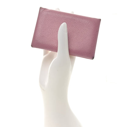 Hermes Epsom Calvi Card Case 5P Pink 2 of 9