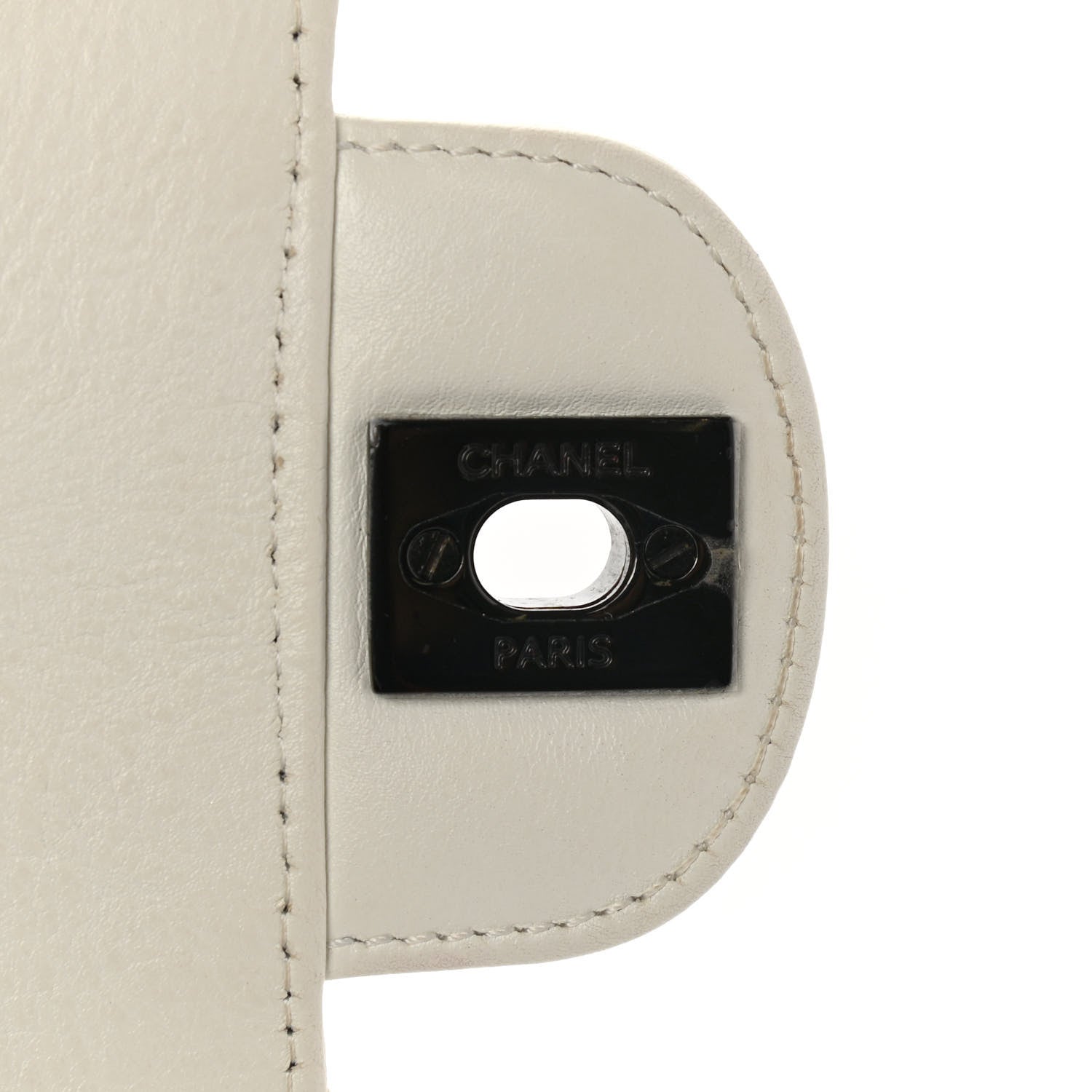 Chanel Crumpled Calfskin Quilted Mini Square Flap White 10 of 14