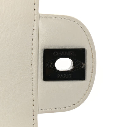 Chanel Crumpled Calfskin Quilted Mini Square Flap White 10 of 14