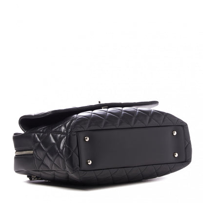 Chanel Lambskin Quilted Bowler Flap Shoulder Bag Black 3 of 9