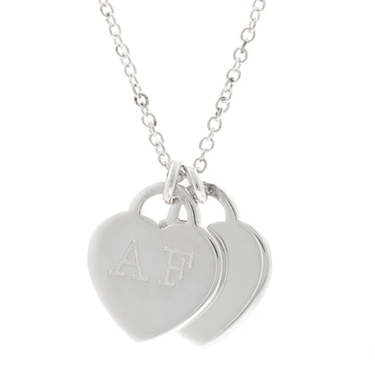 Tiffany Sterling Silver Enamel Return to Tiffany Double Heart Tag Pendant Necklace Pink 4 of 5