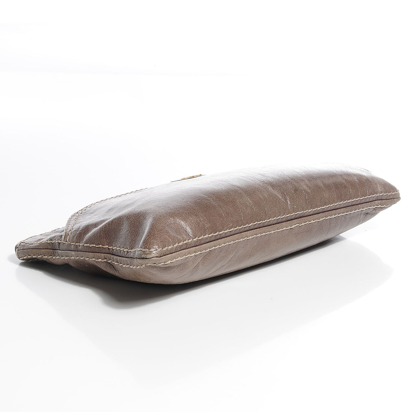 Vitello Shine Pochette Clutch Argilla