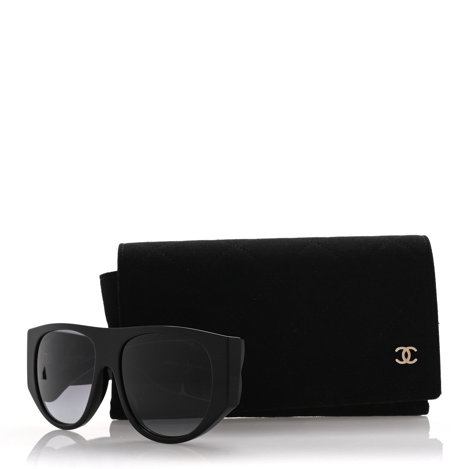 Chanel Acetate Quilted CC Pilot Sunglasses 71465A Black 8 of 8