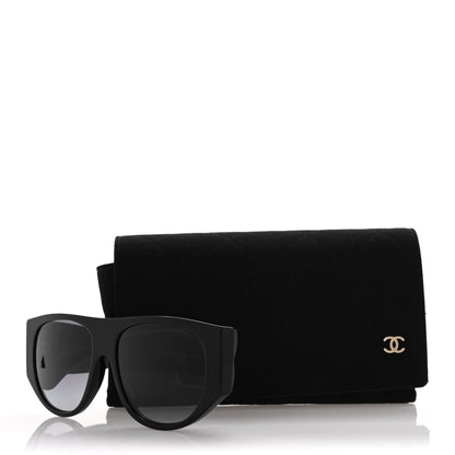 Chanel Acetate Quilted CC Pilot Sunglasses 71465A Black 8 of 8