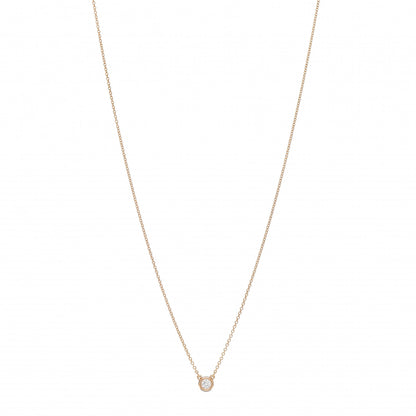 Tiffany 18K Rose Gold Diamond .14ct Elsa Peretti Diamonds by the Yard Pendant Necklace 1 of 4
