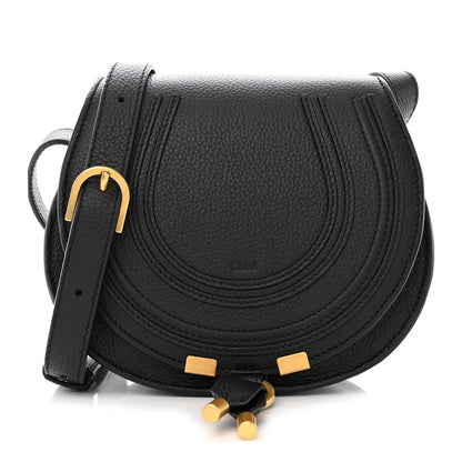 Chloe Calfskin Mini Marcie Round Crossbody Bag Black 1 of 10